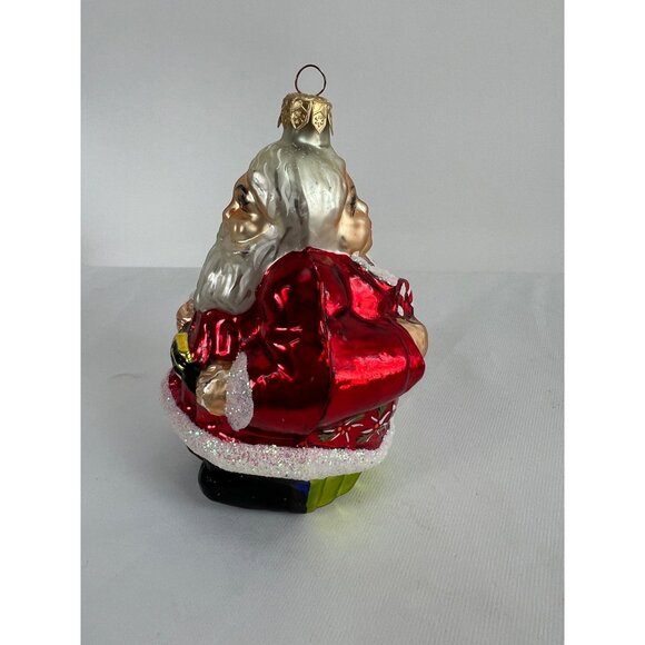 Christopher Radko The Clauses Two-Sided Santa & Mrs. Claus Glass Christmas Ornam - Picture 4 of 6